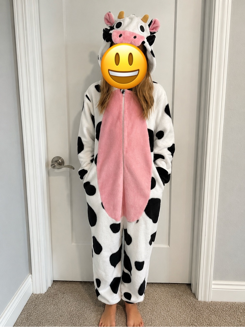 Cozy Cow Print Kids' Onesie costume